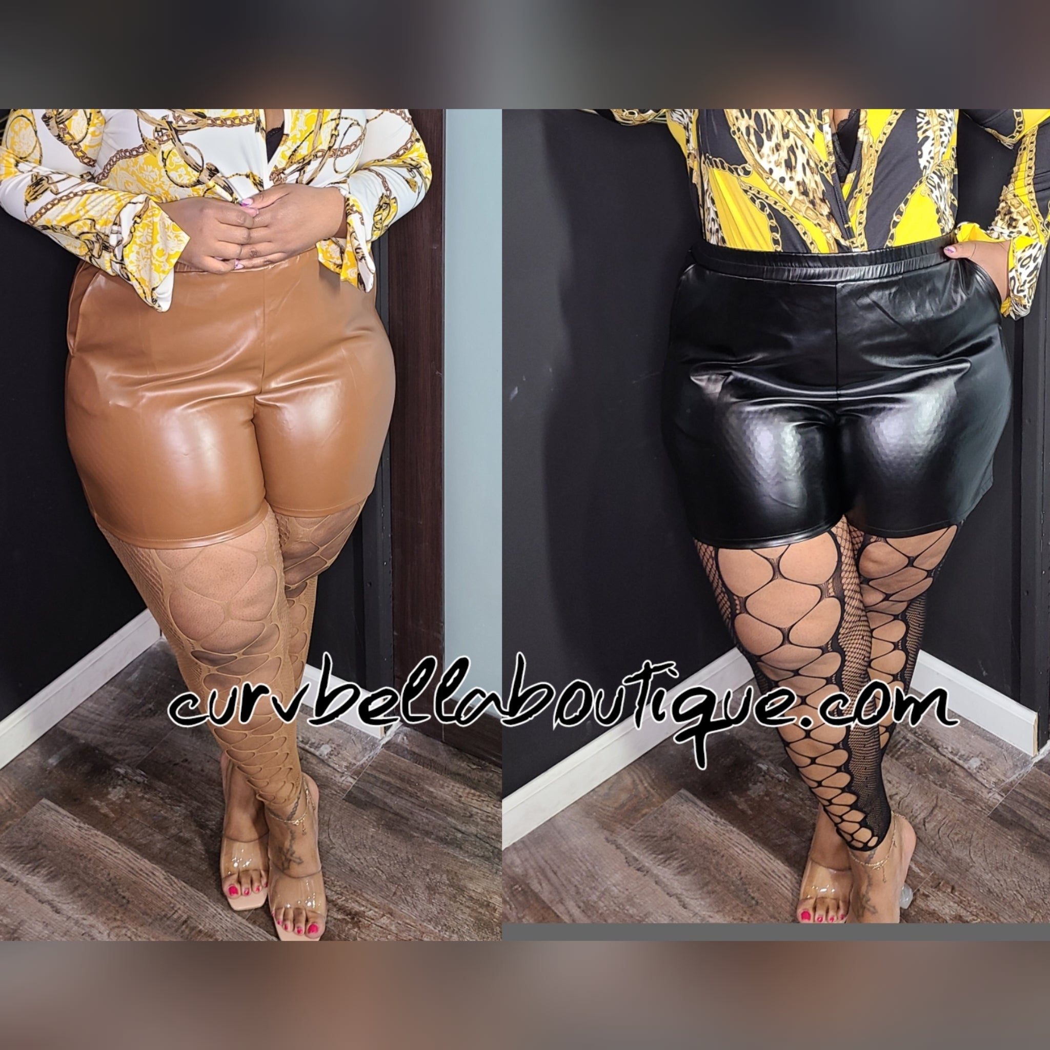 Faux Leather Shorts – Curv Bella