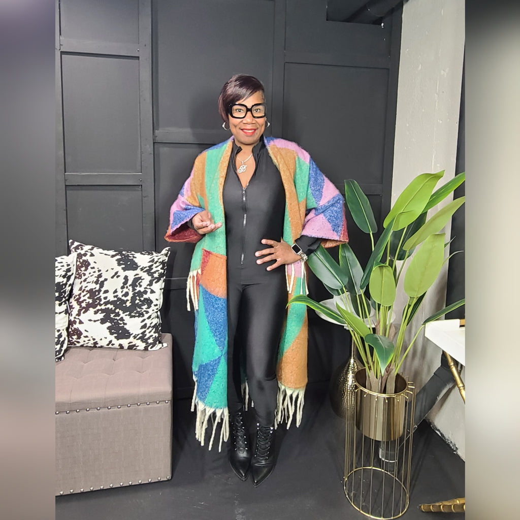 Colorblock Tiffany Kimono