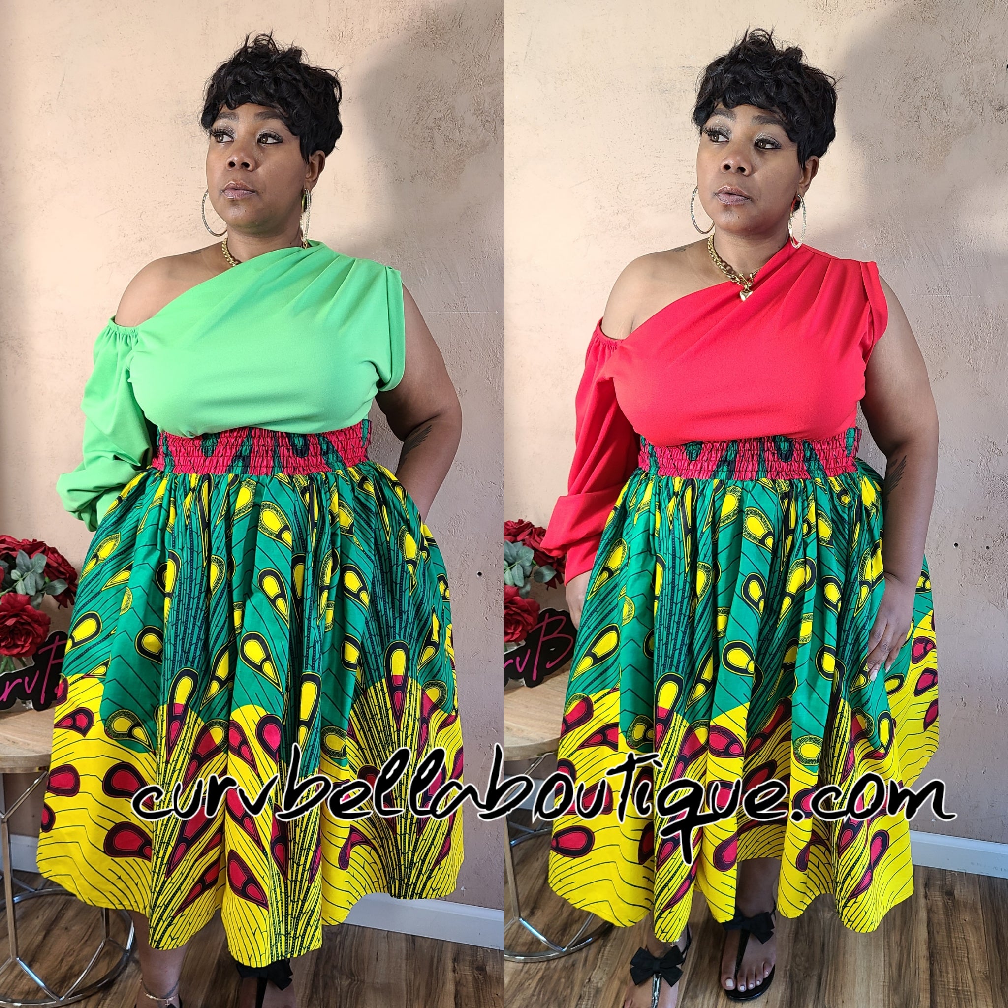 Peacock Maxi Skirt
