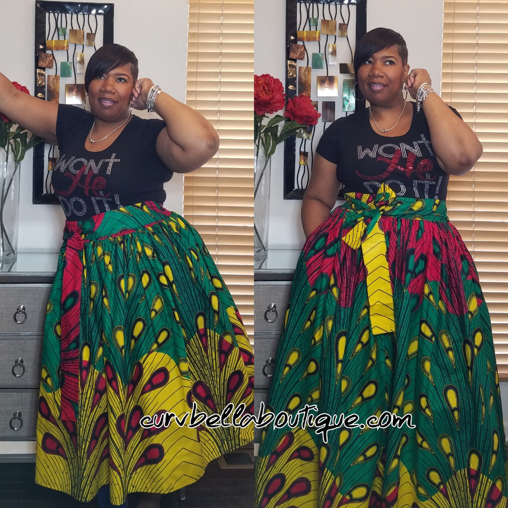 Peacock Maxi Skirt