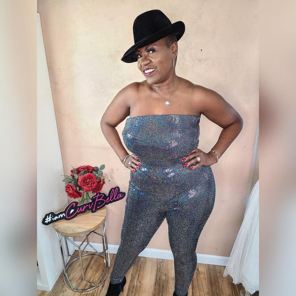 Shimmer Me Tube Jumpsuit